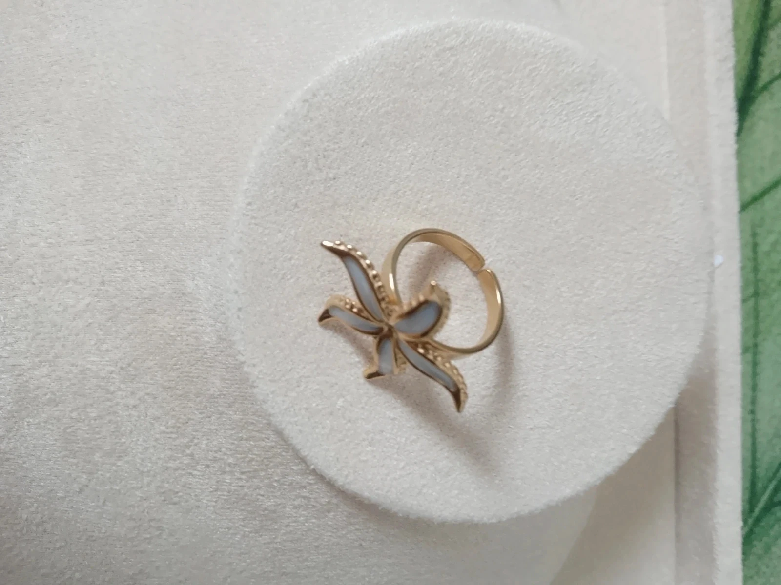 Bague bohème étoile de mer blanche – photo 2